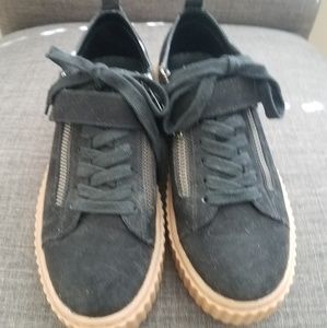 Nine West black suede shoes size 7